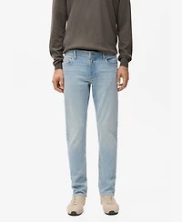 Mango Men's Jan Slim-Fit Frayed Effect Jeans