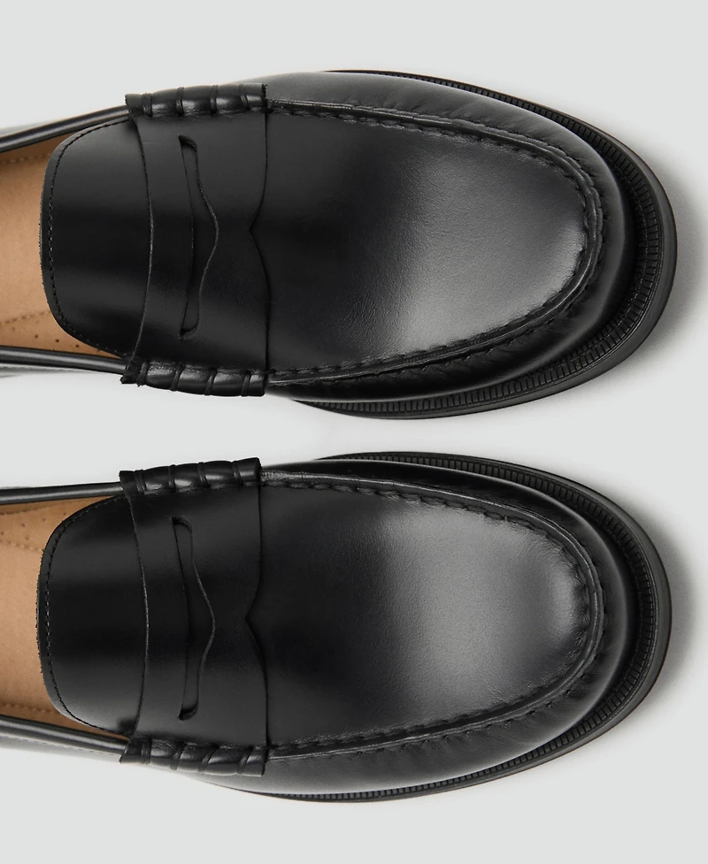 Mango Men's Aged-Leather Loafers