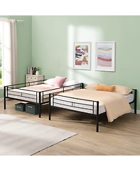 Streamdale Furniture Full Over Full Metal Bunk Bed, No Box Spring Needed, Easy Assemble