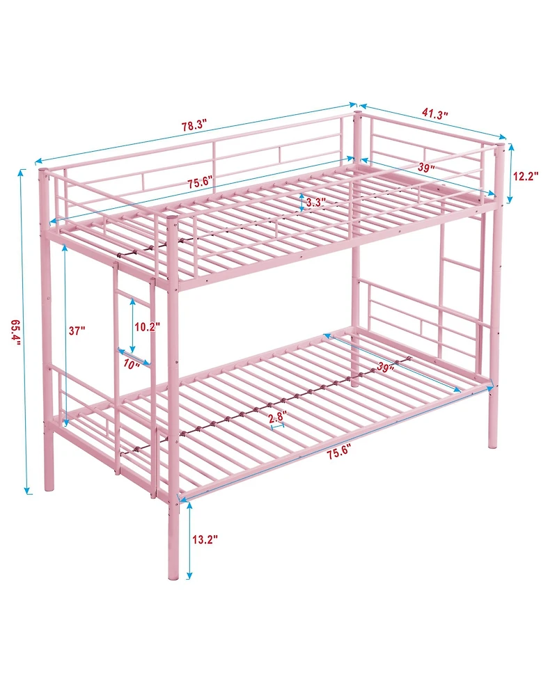 Streamdale Furniture Metal Bunk Bed with trundle