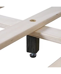 Streamdale Furniture King Boucle Upholstered Platform Bed Frame