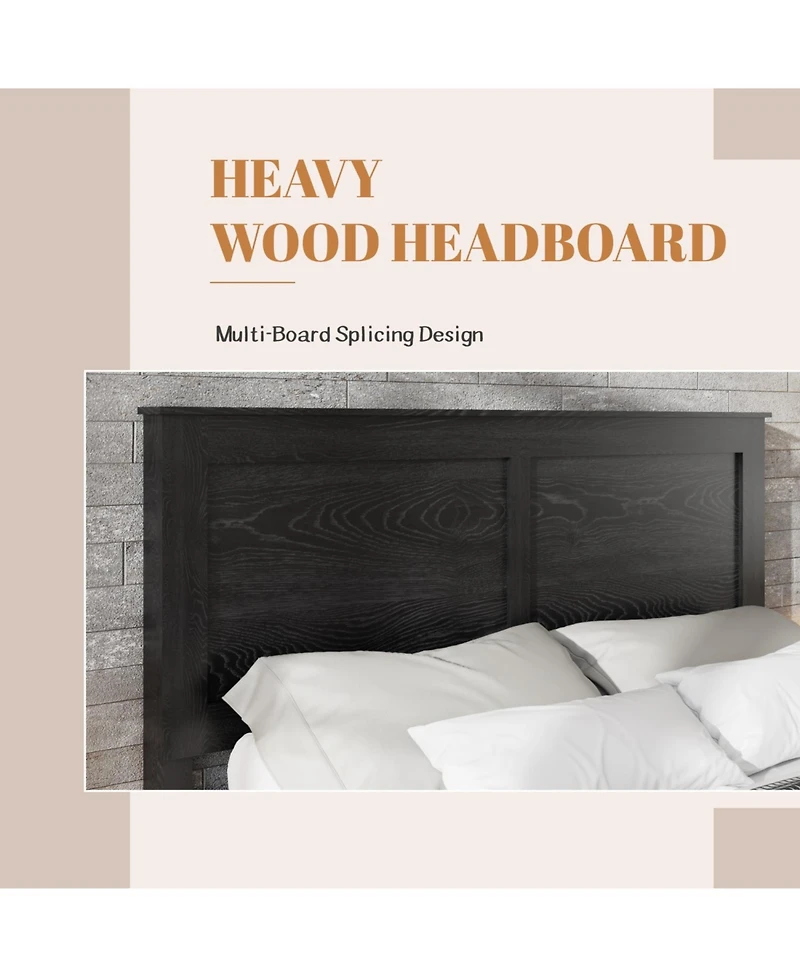 Streamdale Furniture Wood Platform Bed Frame - Noise Free