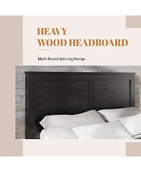 Streamdale Furniture Wood Platform Bed Frame - Noise Free