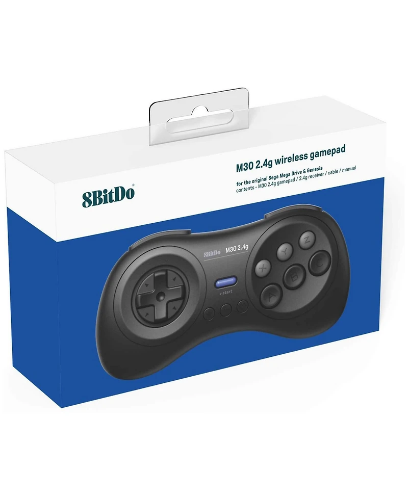 8Bitdo M30 2.4G Wireless Gamepad Controller for the Sega Genesis and Sega Mega Drive - Black