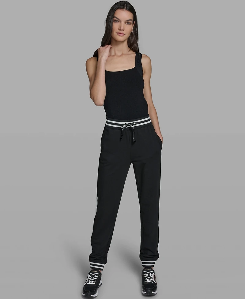 Karl Lagerfeld Paris Women's Color Blocked Pull-On Joggers