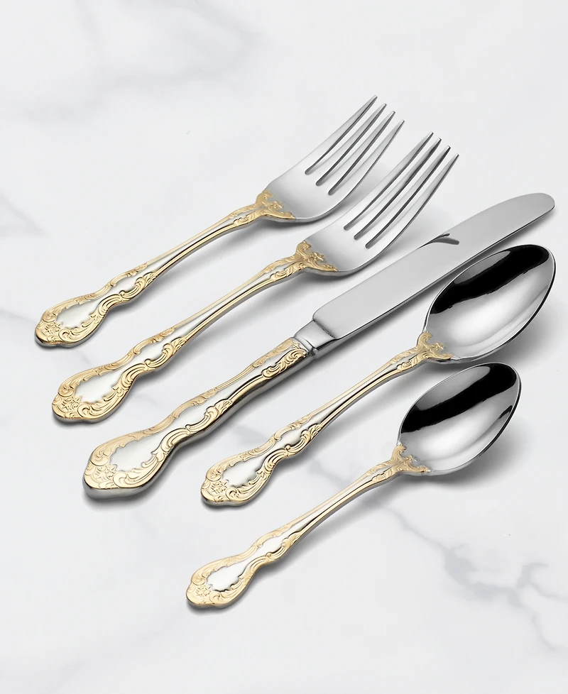 Oneida Golden Mandolina 45-Pc. Flatware Set, Service for 8