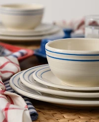 Fiesta Americana Classic Rim Dinner Plates, Set of 4, Service For 4