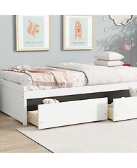 Streamdale Furniture Twin Size Bed with 2 Drawers