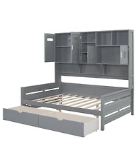 Streamdale Furniture Premium Daybed with Storage and Shelf