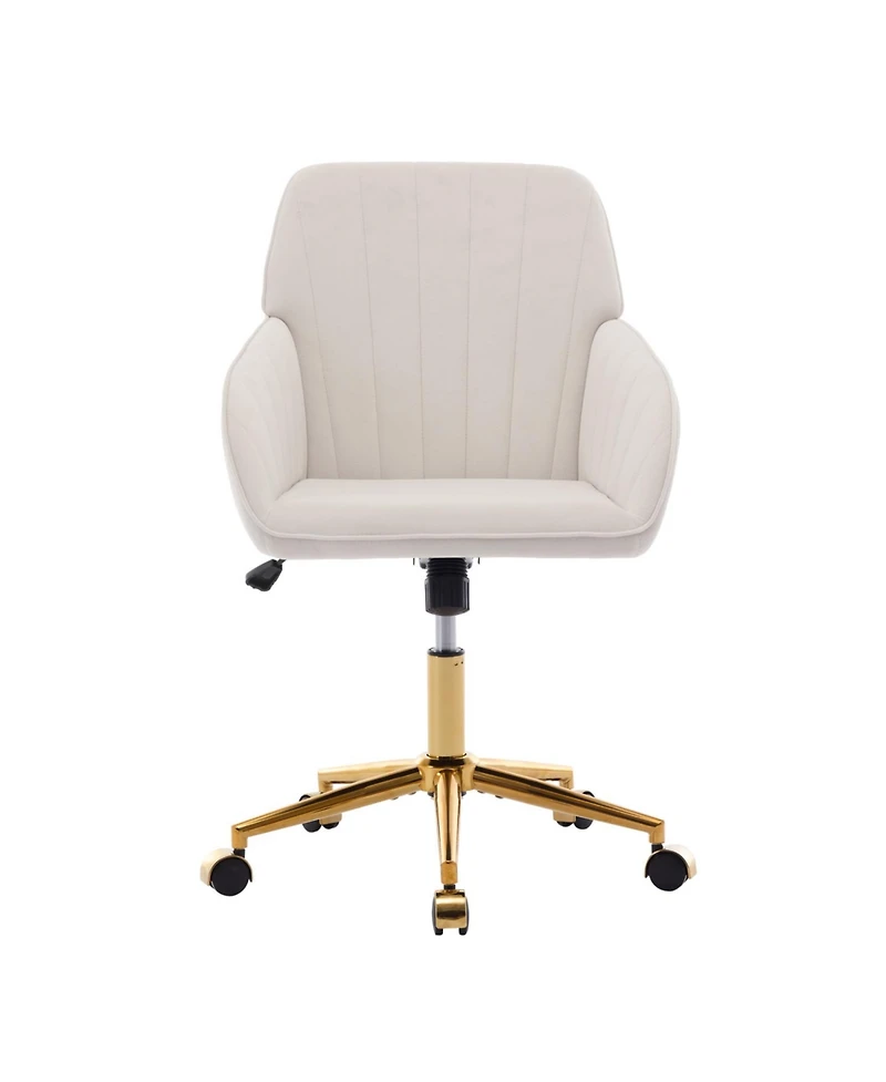 Streamdale Furniture Luxurious Ergonomic Office Chair with Gold Base for Comfort and Style