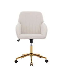 Streamdale Furniture Luxurious Ergonomic Office Chair with Gold Base for Comfort and Style