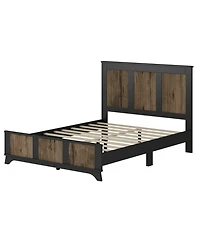 Streamdale Furniture Wooden Platform Queen Bed with Plywood Slats