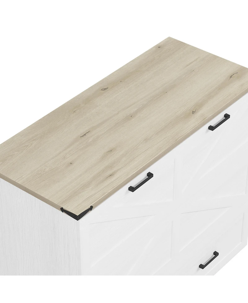 Streamdale Furniture Farmhouse Murphy Bed with Charging & Storage