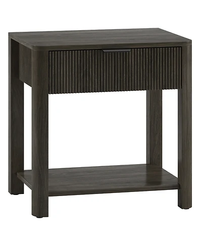 Hudson & Canal Pomona 24" Wide Rectangular Fluted Nightstand