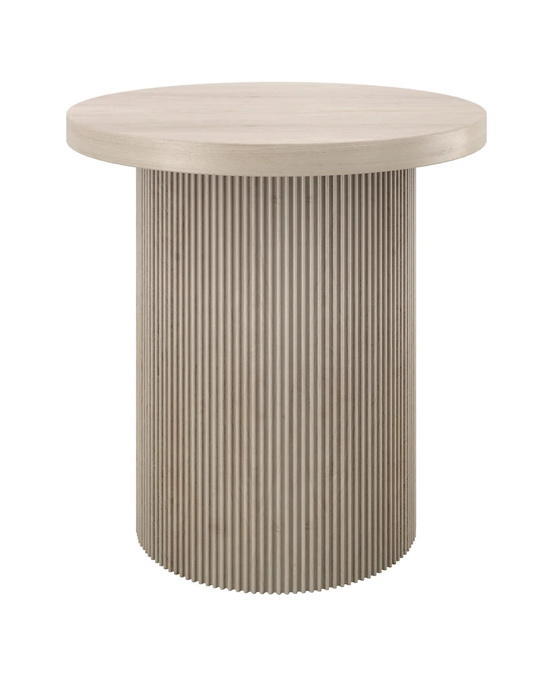 Hudson & Canal Isa 22" Wide Round Fluted Side Table