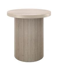 Hudson & Canal Isa 22" Wide Round Fluted Side Table