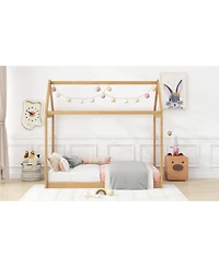 Streamdale Furniture + Twin Size + Wood + House Design + Bed