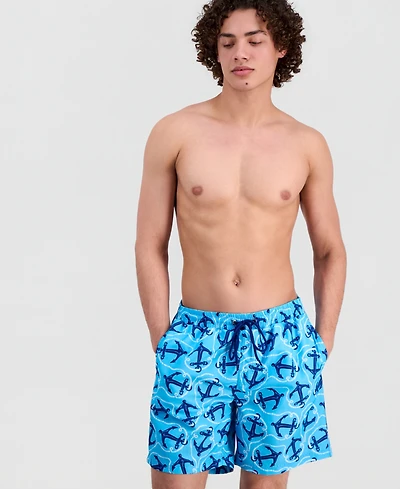 Club Room Men's Anchor Rope 7" Swim Trunks, Macy's Exclusive