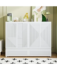 Streamdale Furniture Full Size Murphy Bed with Large Drawer,Usb Ports and Outlets,White