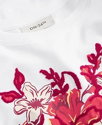 On 34th Women's Merci Embroidered Graphic T-Shirt, Macy's Exclusive