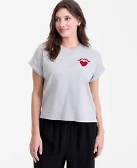 On 34th Women's Cuffed Amore Embroidered T-Shirt, Macy's Exclusive
