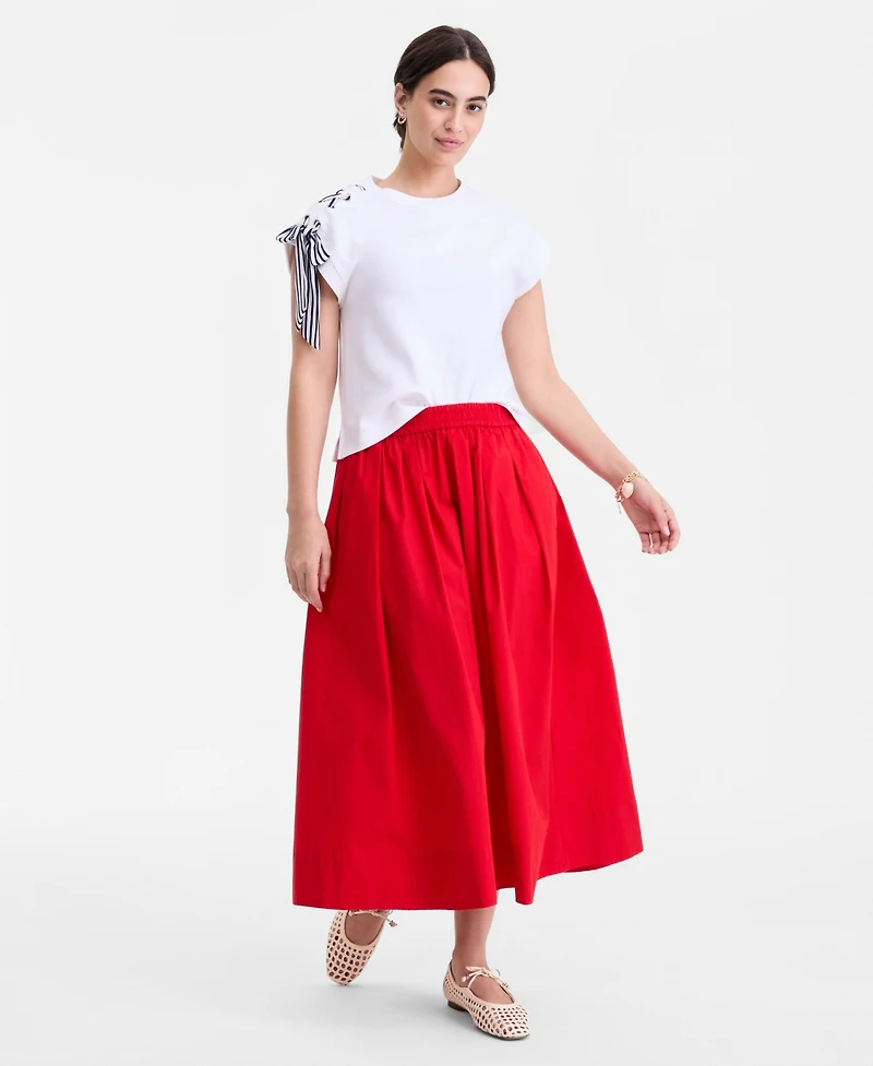 On 34th Women's Lace-Up Shoulder Muscle T-Shirt, Macy's Exclusive