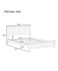 Streamdale Furniture Solid Wood Full Platform Bed