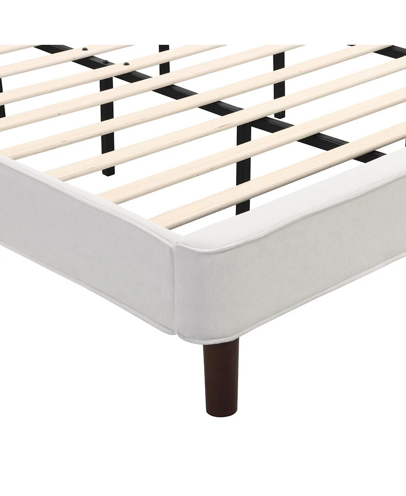 Streamdale Furniture King Size Bed Frame Upholstered Platform Bed with Wingback Headboard