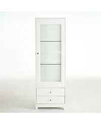 Streamdale Furniture 71" Wood (or relevant material) Led Light Display Cabinet