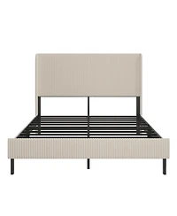 Streamdale Furniture Queen Platform Bed with Charging Station