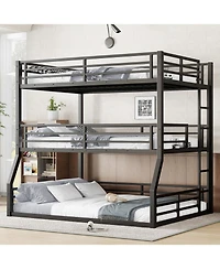 Streamdale Furniture Triple Bunk Bed, Metal, Heavy-Duty