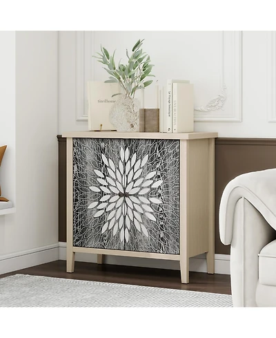 Streamdale Carved 2-Door Storage Cabinet with Adjustable Shelf