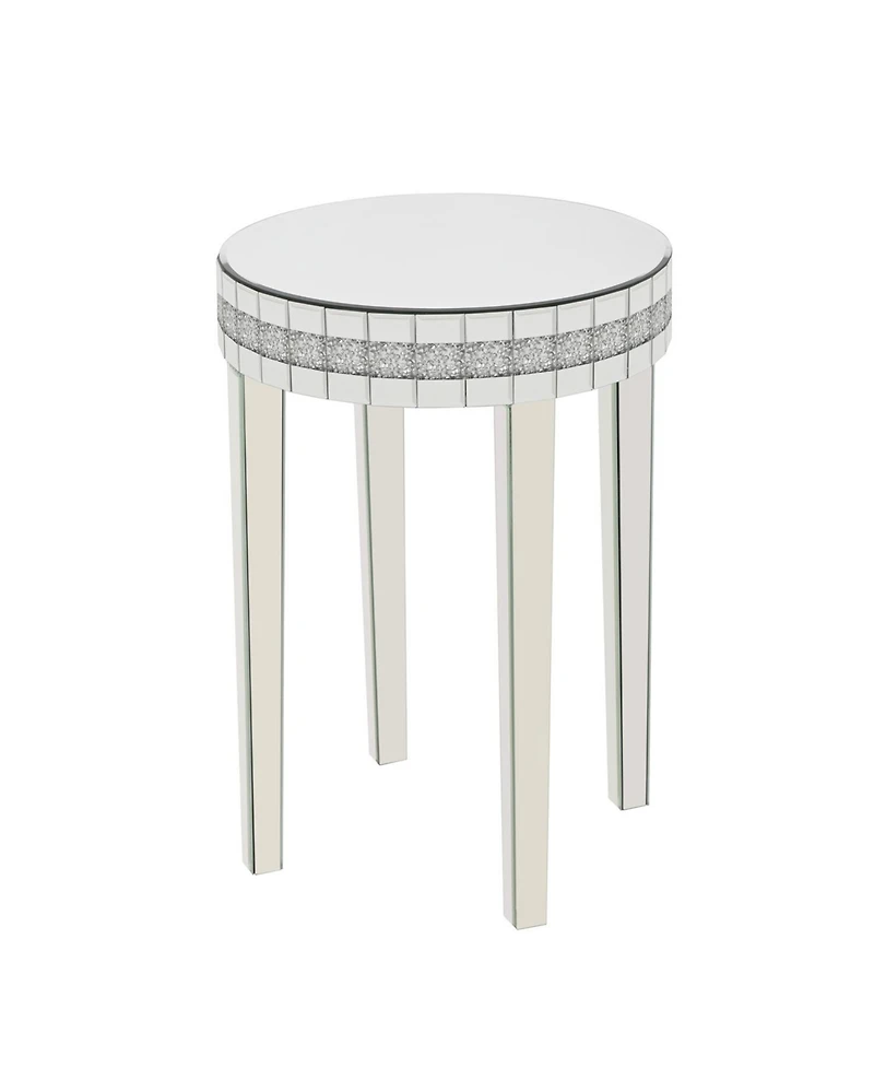 Streamdale Furniture Round Mirror Breakfast Table, Diamond Pedestal, Bistro Style