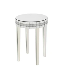 Streamdale Furniture Round Mirror Breakfast Table, Diamond Pedestal, Bistro Style