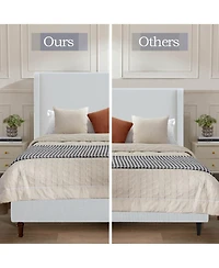 Streamdale Furniture Harper Tall Upholstered Bed - King - Cream Boucle