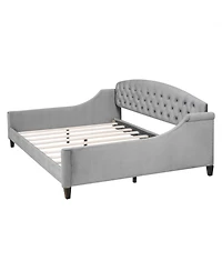 Streamdale Furniture Modern Gray Tufted Button Daybed