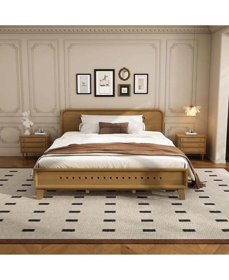 Streamdale Furniture Streamdale Pine Queen Bed - Solid Wood, No Box Spring