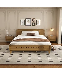 Streamdale Furniture Streamdale Pine Queen Bed - Solid Wood, No Box Spring