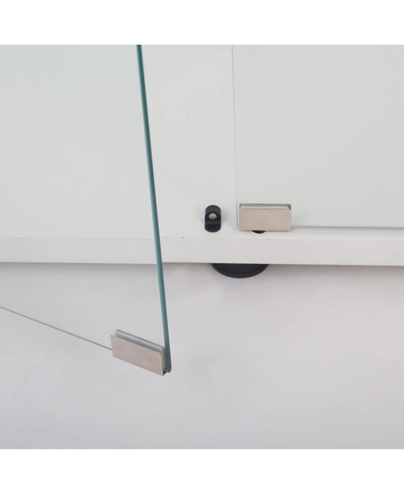 Streamdale Furniture Glass Display Cabinet with Lock & Doors