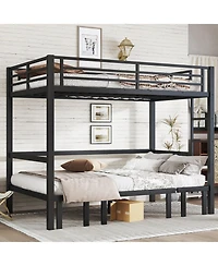 Streamdale Furniture Full Over Full Pull-Out Bunk Bed, Black