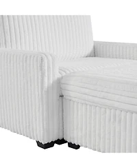 Streamdale Furniture Upholstered Chesterfield Sofa Couch - Large White