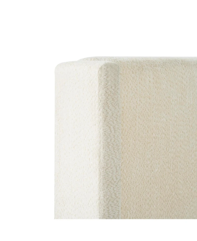Streamdale Furniture King Size Bed Frame, 55.5" Upholstered Headboard, Boucle Beige