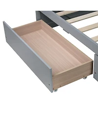 Streamdale Furniture Twin Size Bed with 2 Drawers
