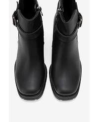 Prologue Shoes Women's Heile Buckle Block Heel Boot
