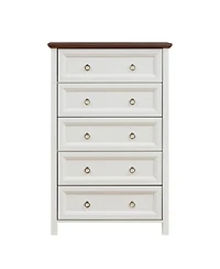 Streamdale Farmhouse 5-Drawer Wood Chest of Drawers