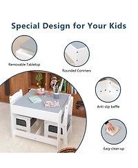 Streamdale Furniture Kids 3-in-1 Activity Table & Chair Set with Storage