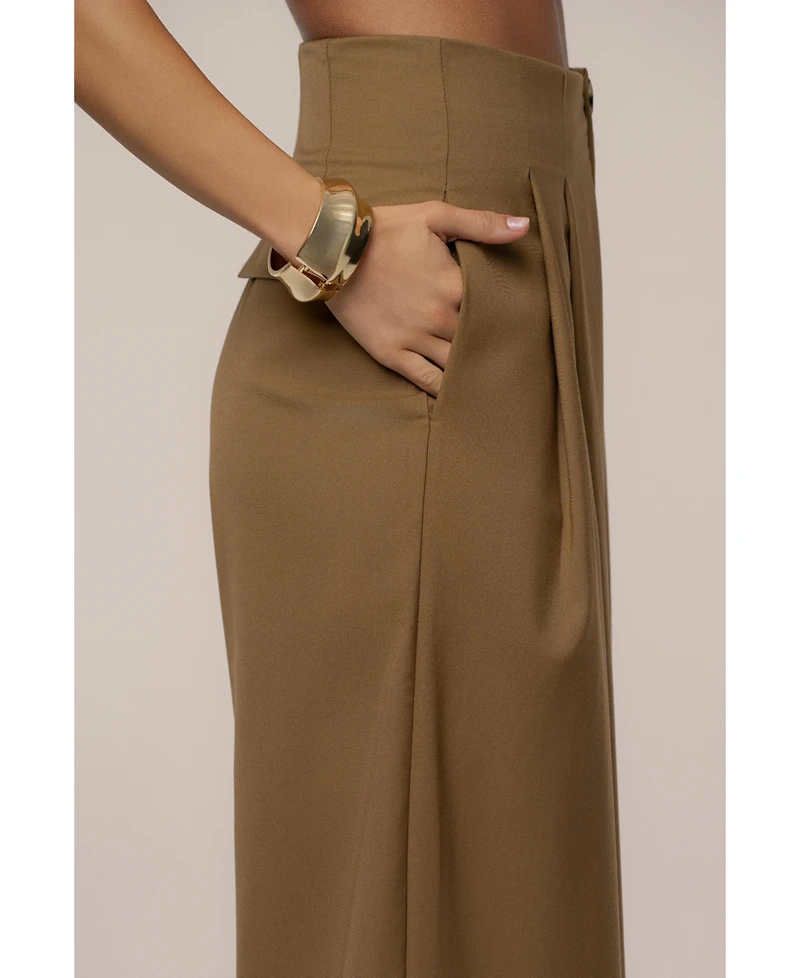 Jluxlabel Women's Polished Pleat Trouser