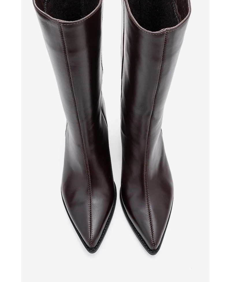 Forever & Always Women's Shoes Juana Leather Pointed Toe Boot (Women)