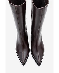 Forever & Always Women's Shoes Juana Leather Pointed Toe Boot (Women)