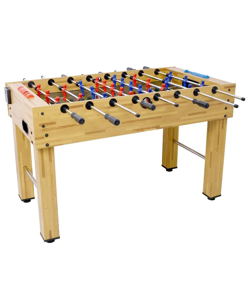 Rbied Mdf Foosball Table with Steel Rods, Modern Foosball Table with Non-Slip Handles for Adults, Indoor Soccer Game Table